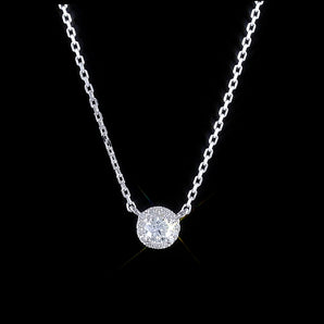 Customized silver inlaid zircon pendant for jewelry