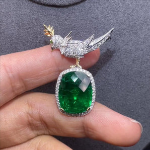 Customized Emerald Jewelry Brooch