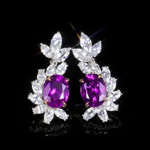 Colored Gemstone Jewelry Earrings
