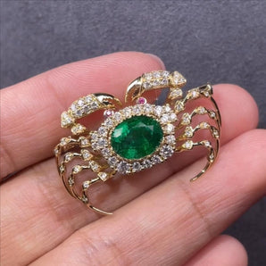 Customized Emerald Jewelry Brooch