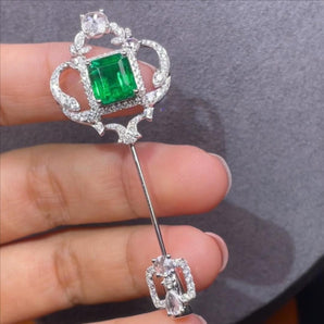 Customized Emerald Jewelry Brooch