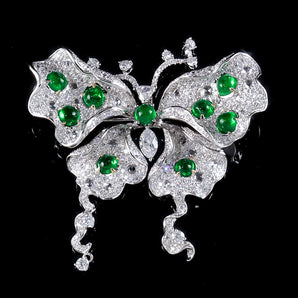 Colored Gemstone Jewelry Brooch