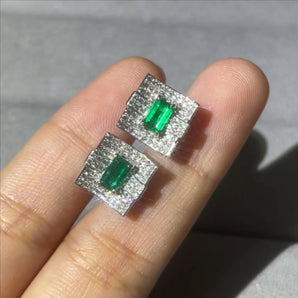 Customized Emerald Jewelry Earrings