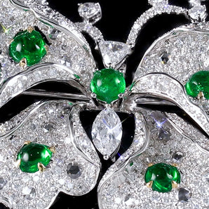 Colored Gemstone Jewelry Brooch