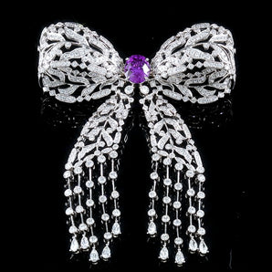 Colored Gemstone Jewelry Brooch