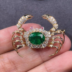 Customized Emerald Jewelry Brooch
