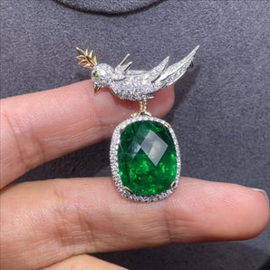 Customized Emerald Jewelry Brooch