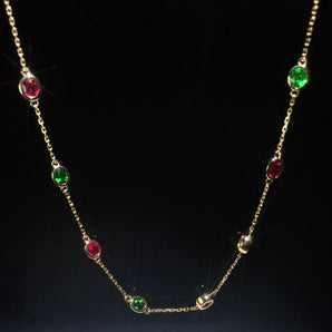 S925 silver Colored Gemstone Jewelry Necklace